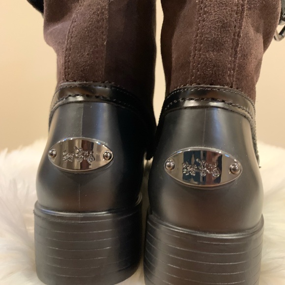 New COACH Women’s Zena pull on Mid calf Boots size 8B - Picture 11 of 14